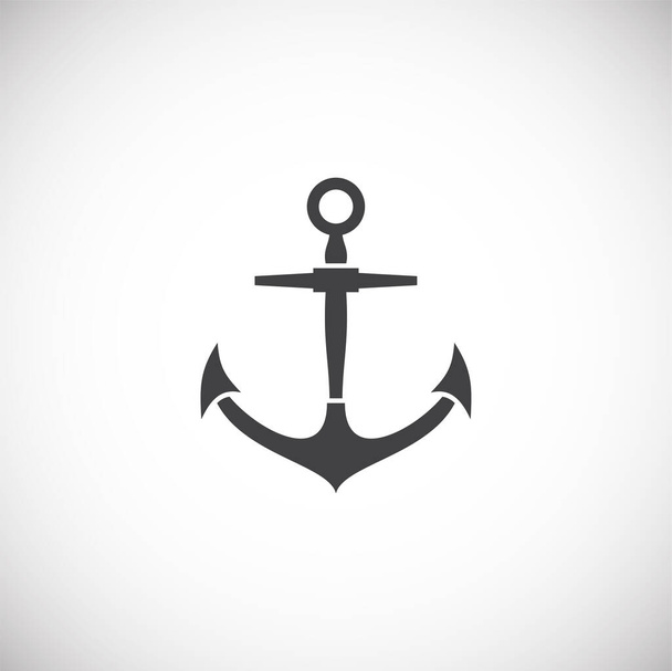 Anchor icon on background for graphic and web design. Creative illustration concept symbol for web or mobile app. - Vector, Imagen