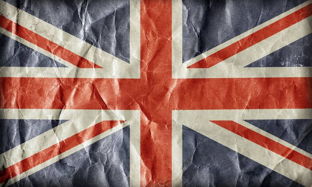 Bandeira do Reino Unido no fundo grunge papel
 - Foto, Imagem