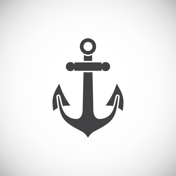 Anchor icon on background for graphic and web design. Creative illustration concept symbol for web or mobile app. - Vetor, Imagem