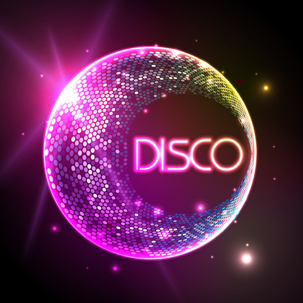 Disco ball. Disco background - Διάνυσμα, εικόνα