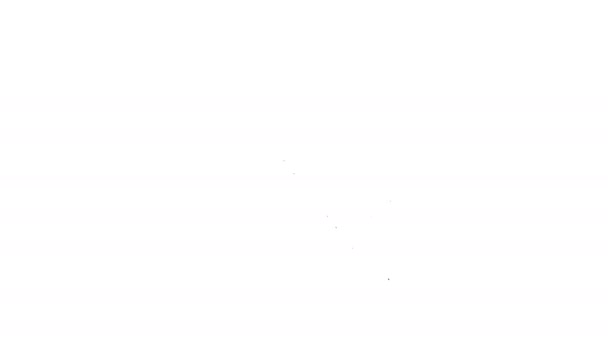 Linea nera Icona lettino isolato su sfondo bianco. Animazione grafica 4K Video motion
 - Filmati, video