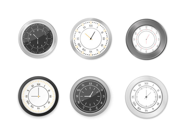 Modern round clocks. - Διάνυσμα, εικόνα