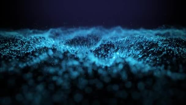 Abstract wave light Particles Background, Shine Dot wave. Bokeh Particles Background.  - Footage, Video