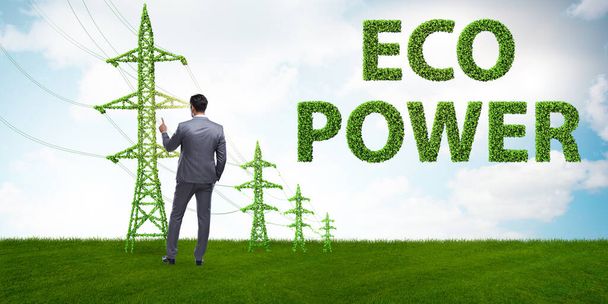 Liikemies vihreän energian konseptissa
 - Valokuva, kuva
