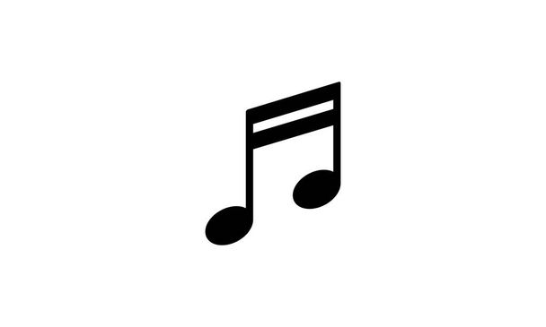 Notas de música, canción, melodía o tono icono de vector plano
 - Vector, Imagen