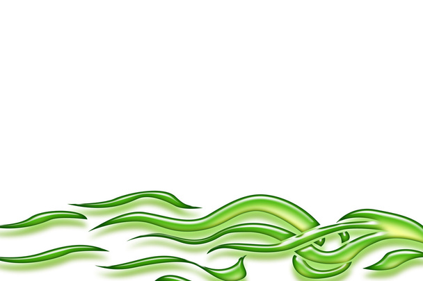 zielone fale - Zdjęcie, obraz