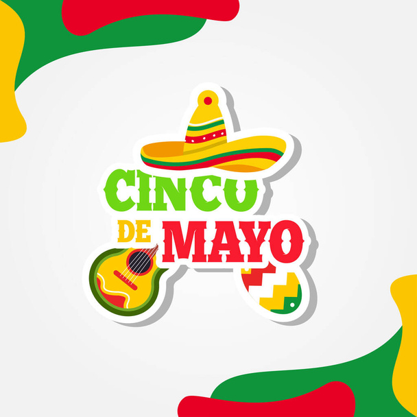 Cinco De Mayo Vector Design Illustration for Celebrate Moment - Вектор, зображення