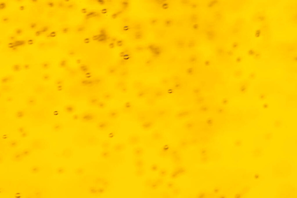 Textuur van gasbellen in licht bier. Abstract decor voor ontwerp. Gele pils. - Foto, afbeelding