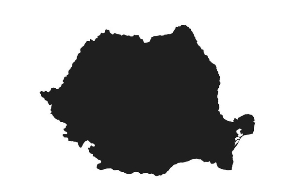 Mapa wektora Rumunii. wysoki szczegółowy odizolowany wzór geograficzny kraju europejskiego - Wektor, obraz