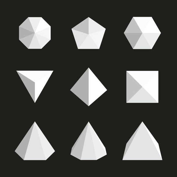 Változatos geometriai alakzatok készlet - Vektor, kép
