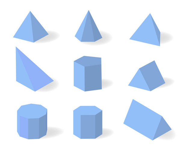 Variety of Geometric Shapes set - Διάνυσμα, εικόνα