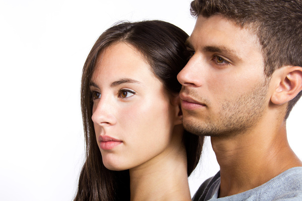 profile portrait of attractive young couple - Foto, afbeelding