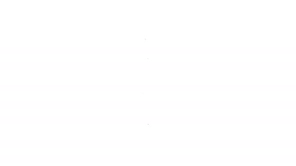 Icono de la paleta de línea negra aislado sobre fondo blanco. Animación gráfica de vídeo 4K
 - Metraje, vídeo