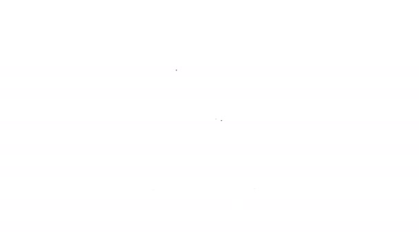 Černá čára Aktovka ikona izolované na bílém pozadí. Obchodní značka. Obchodní portfolio. Grafická animace pohybu videa 4K - Záběry, video