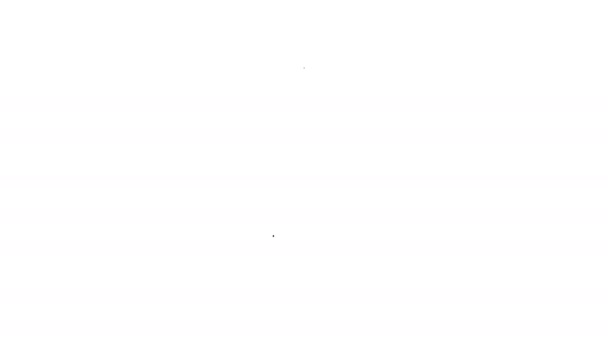 Icono de identificación de línea negra aislado sobre fondo blanco. Se puede utilizar para la presentación, la identidad de la empresa, la publicidad. Animación gráfica de vídeo 4K - Imágenes, Vídeo