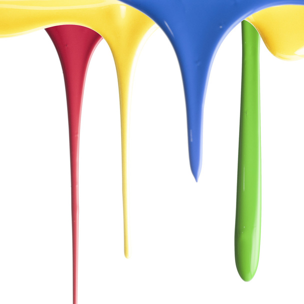 Pouring multiple color paints - Foto, imagen