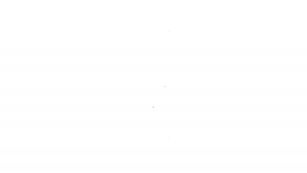 Schwarze Linie Wasserzähler mit Pipeline-Symbol isoliert auf weißem Hintergrund. 4K Video Motion Grafik Animation - Filmmaterial, Video