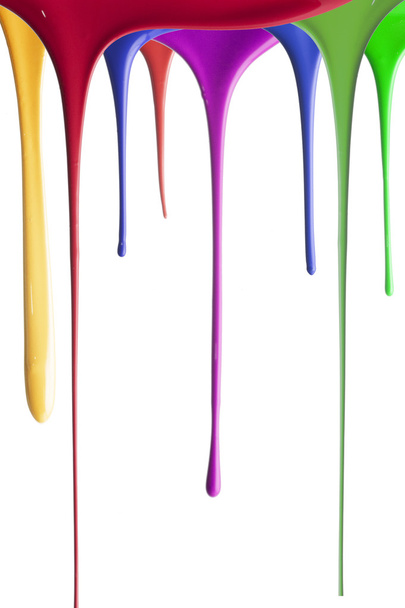 Pouring multiple color paints - Foto, imagen