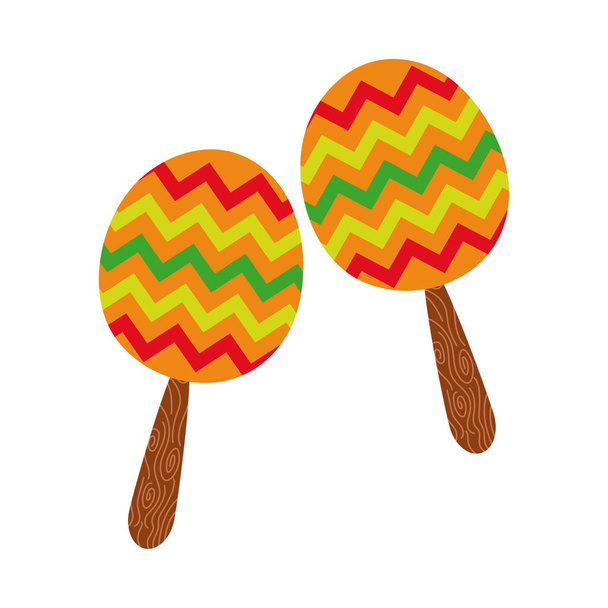 maracas mexican culture fill style icon - Vector, Image
