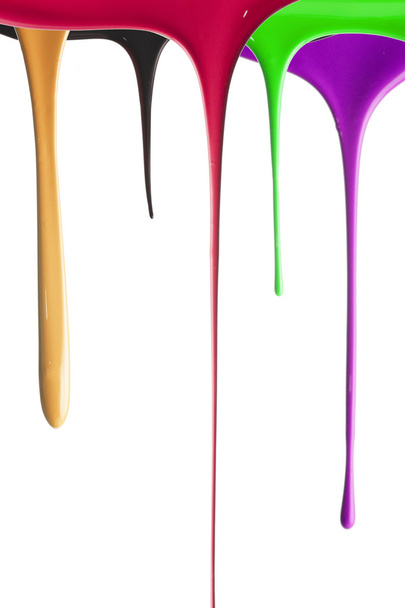 Pouring multiple color paints - Фото, зображення
