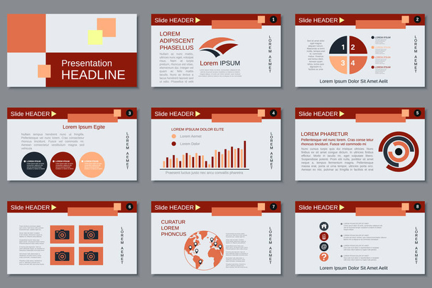 Профессиональная бизнес-презентация, слайд-шоу, инфографические элементы, годовой отчет, дизайн брошюры
 - Вектор,изображение