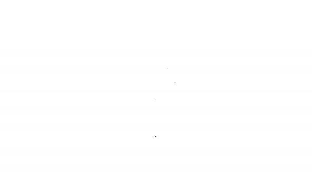 Schwarze Linie Kein Feuersymbol isoliert auf weißem Hintergrund. Feuerverbot und verboten. 4K Video Motion Grafik Animation - Filmmaterial, Video