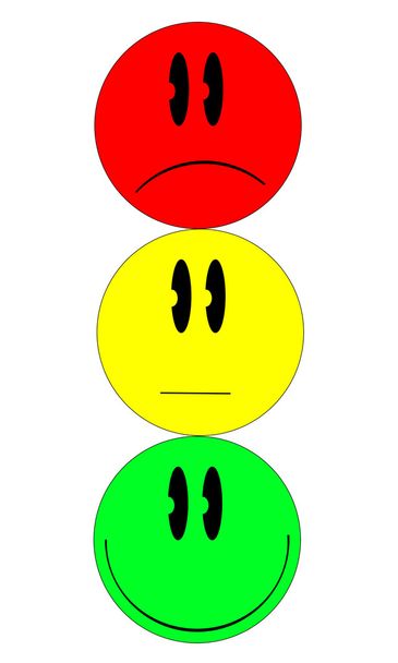 Traffic light of smiles. - Photo, Image