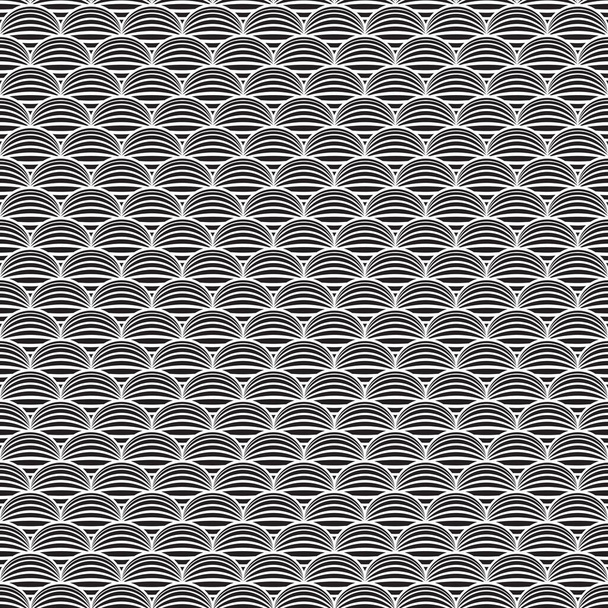 Seamless fish scale scallop pattern background - Vector, Image