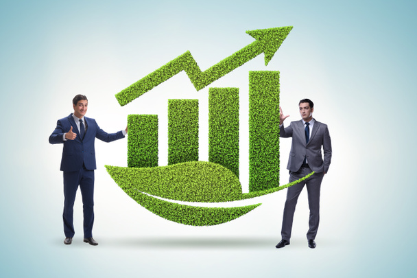 Zöld gazdaság növekedési koncepció az üzletemberrel - Fotó, kép