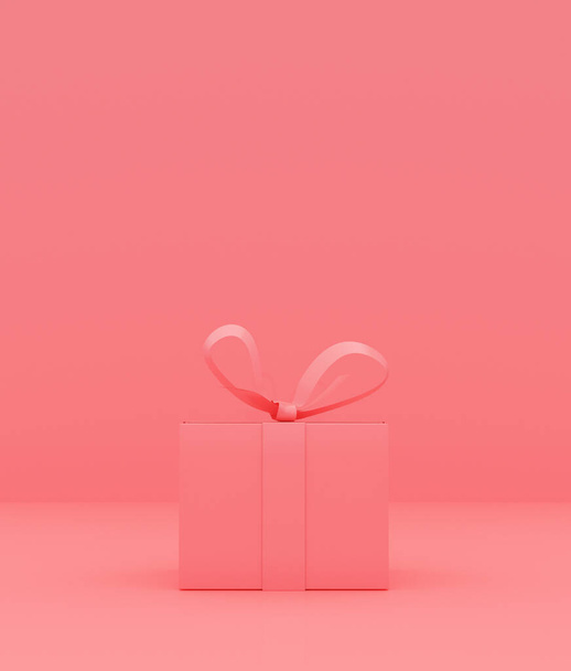 Gift box for seasonal background,3d rendering - Foto, Imagem