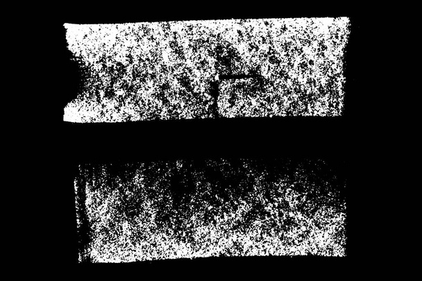 Set di pennello grunge bianco gesso texture striscia su sfondo nero - Vettoriali, immagini