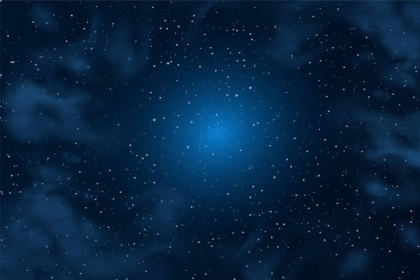 Горизонтальный космический фон с абстрактной формой и звездами. Веб дизайн. Исследование космоса. Векторная иллюстрация галактики. Концепция веб-баннера
. - Вектор,изображение