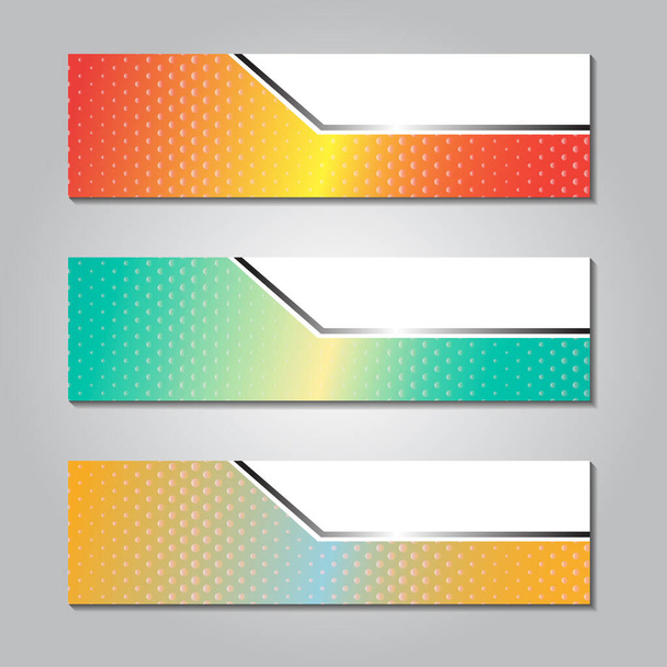 abstract design web banner. colorful gradient shape design. vector illustration - Vector, Image