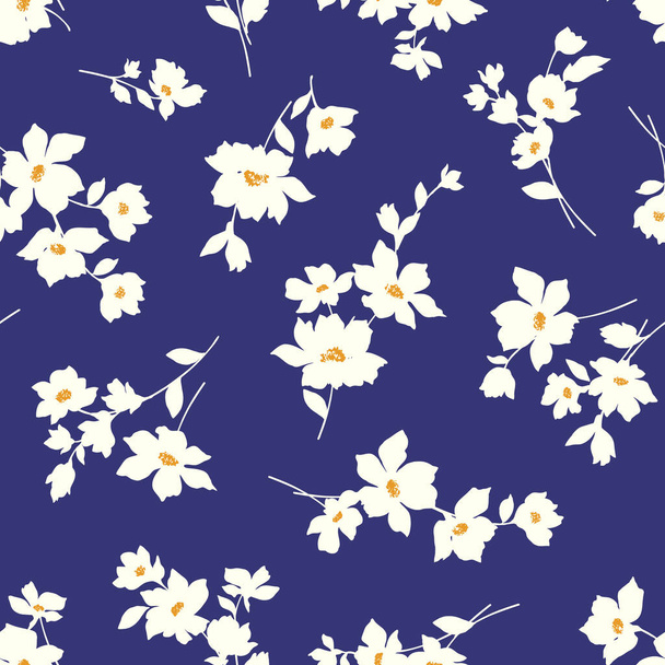 Seamless vector pattern of a beautiful flower,These designs continue seamlessly, - Vektori, kuva