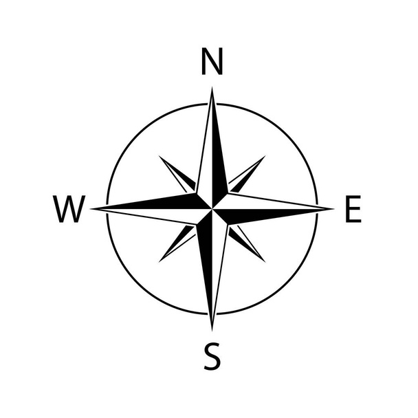 compass icon wind map north west vector illustration - Vector, Image