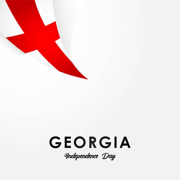 Γεωργία Ημέρα Ανεξαρτησίας Διάνυσμα Σχεδιασμός Εικονογράφηση - Διάνυσμα, εικόνα