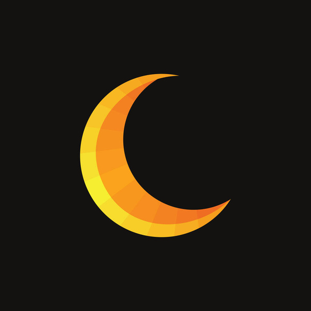 písmeno c měsíc světlo jednoduchý gradient dekorace vektor - Vektor, obrázek
