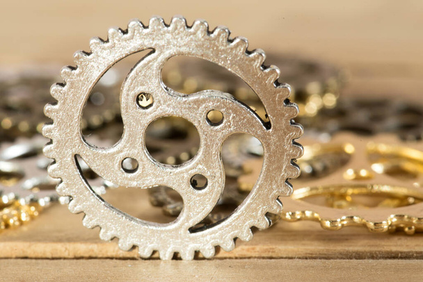Close-up of many gears - Photo, Image
