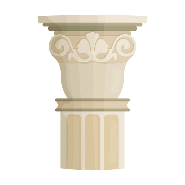 Pillar column vector icon.Cartoon vector icon isolated on white background pillar column. - Vecteur, image