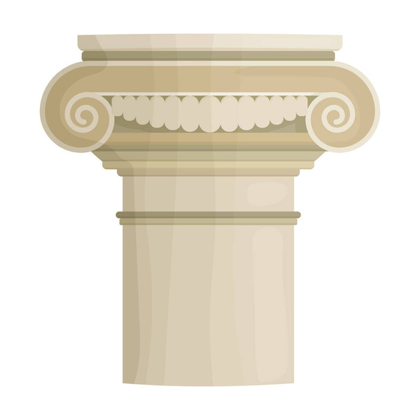 Icono de vector de columna de pilar. Icono de vector de dibujos animados aislado en columna de pilar de fondo blanco
. - Vector, imagen