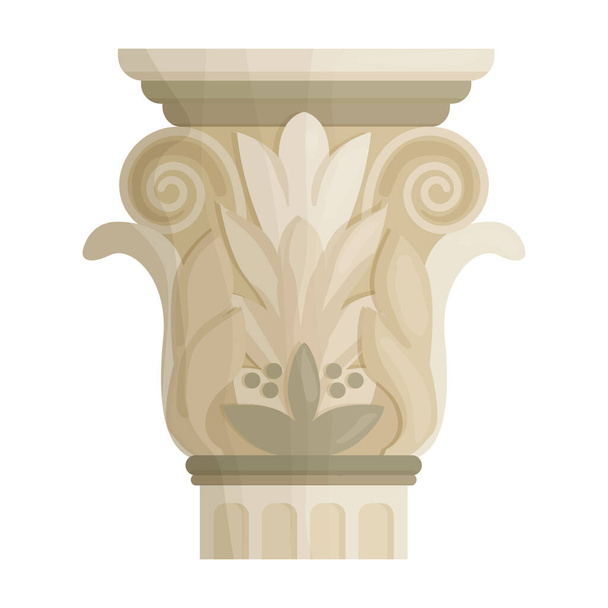 Pillar column vector icon.Cartoon vector icon isolated on white background pillar column. - Vektor, obrázek