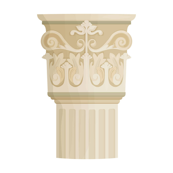 Pillar column vector icon.Cartoon vector icon isolated on white background pillar column. - Vektör, Görsel