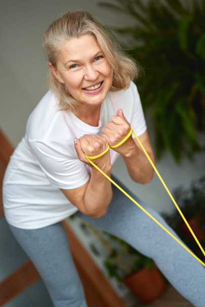 Mature Woman Exercise At Home - Photo, Image