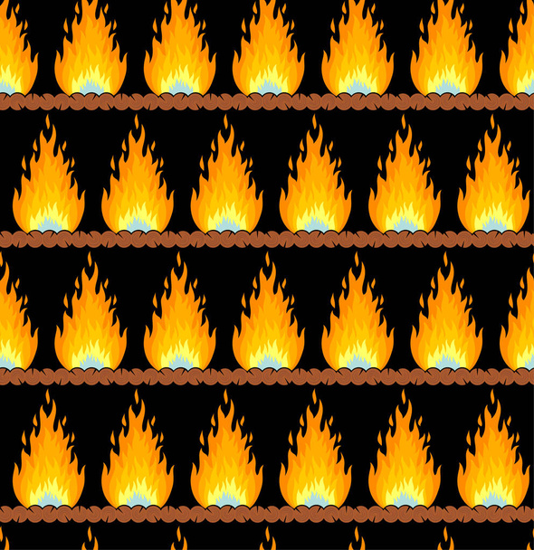 A Seamless Background with stylized fire. - Vector, Image