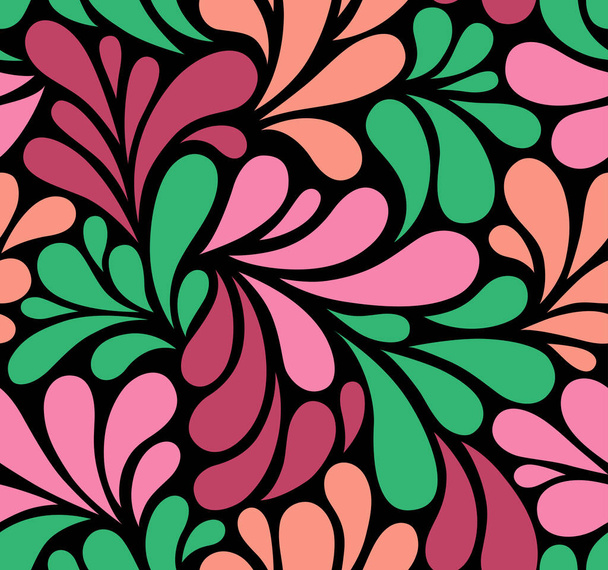 Modèle vectoriel sans couture avec des gouttes multicolores. Fond floral abstrait coloré. SPE 10
 - Vecteur, image
