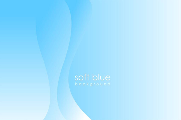 Abstract Soft Blue White Wave Hexagonal Background Design Template Vector - Vector, Imagen