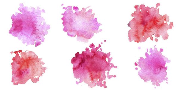 υδατογραφία ροζ φόντο, χρώμα λεκέ - Φωτογραφία, εικόνα