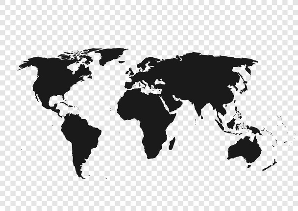  Παγκόσμιο διάνυσμα χάρτη, απομονωμένο στο φόντο του πλέγματος. Επίπεδη Γη, πρότυπο χάρτη για την ιστοσελίδα μοτίβο, ετήσια έκθεση, inphographics. Ταξίδι σε όλο τον κόσμο, χάρτη φόντο σιλουέτα. - Διάνυσμα, εικόνα