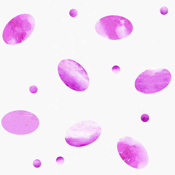 patroon geometrie ovale aquareltextuur naadloos herhalende roze cirkel abstract - Foto, afbeelding