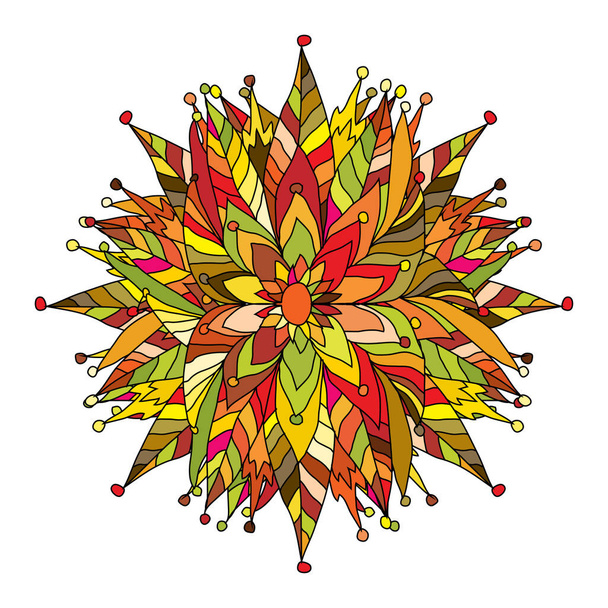 Decorative hand drawn mandala, design element. Can be used for cards, invitations, banners, posters, print design. Mandala background - Διάνυσμα, εικόνα